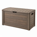 Garten-Aufbewahrungsbox 116 x 55 x 64 cm Kunststoff Taupe mit Klappdeckel