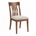 Esszimmerstuhl 55 x 45 x 95 cm Holz Braun Beige gepolstert klassisch